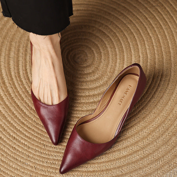 Authentic Leather Kitten Heels Carlen