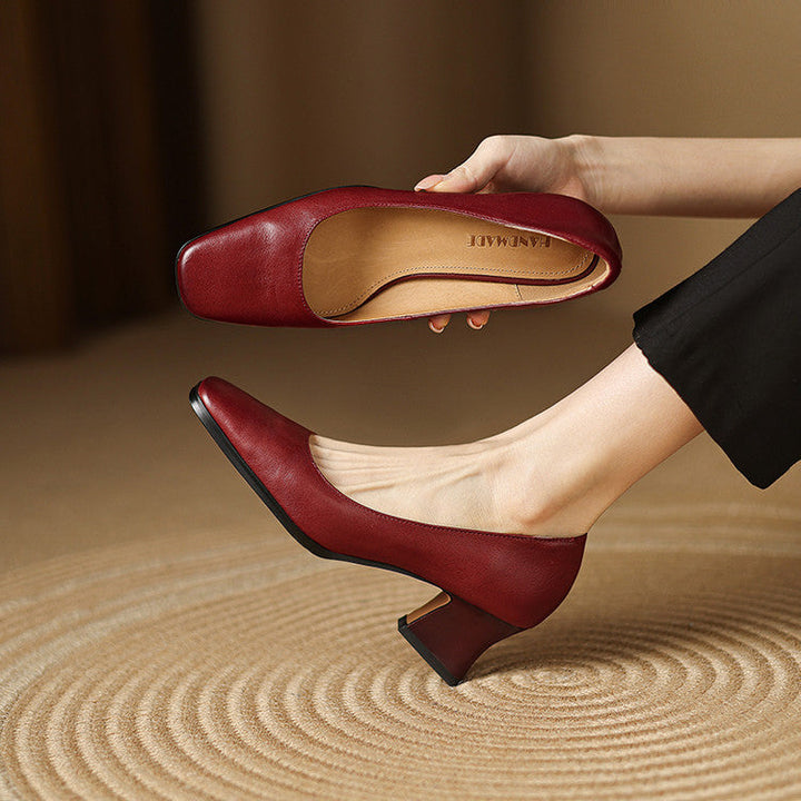 Authentic Leather Heels Arlix