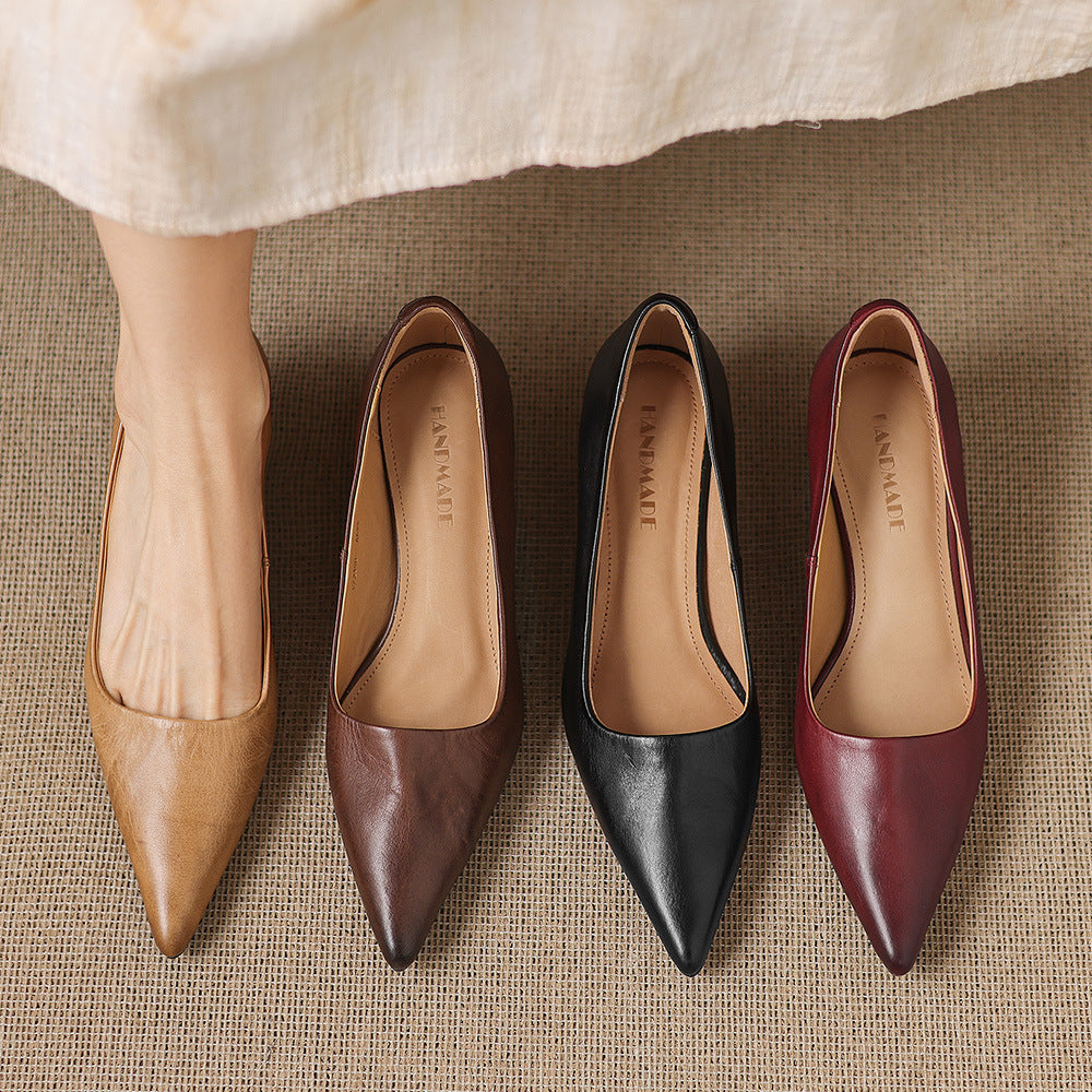 Authentic Leather Heels Revia