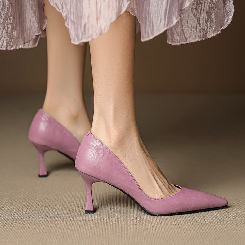 Authentic Leather Heels Viora