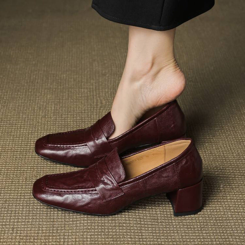 Authentic Leather Heels Sora