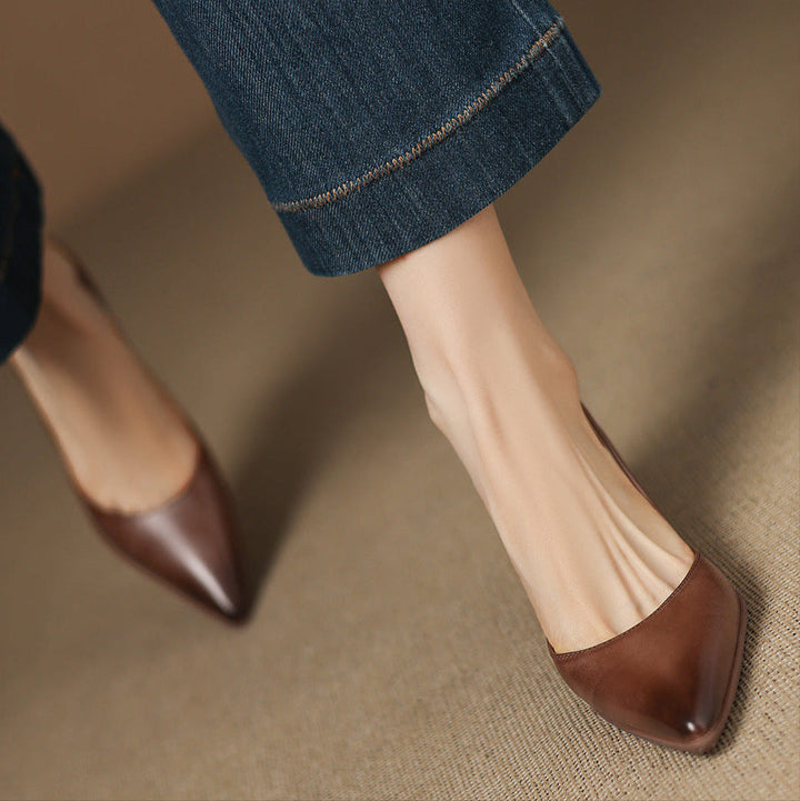 Authentic Leather Heels Elyia