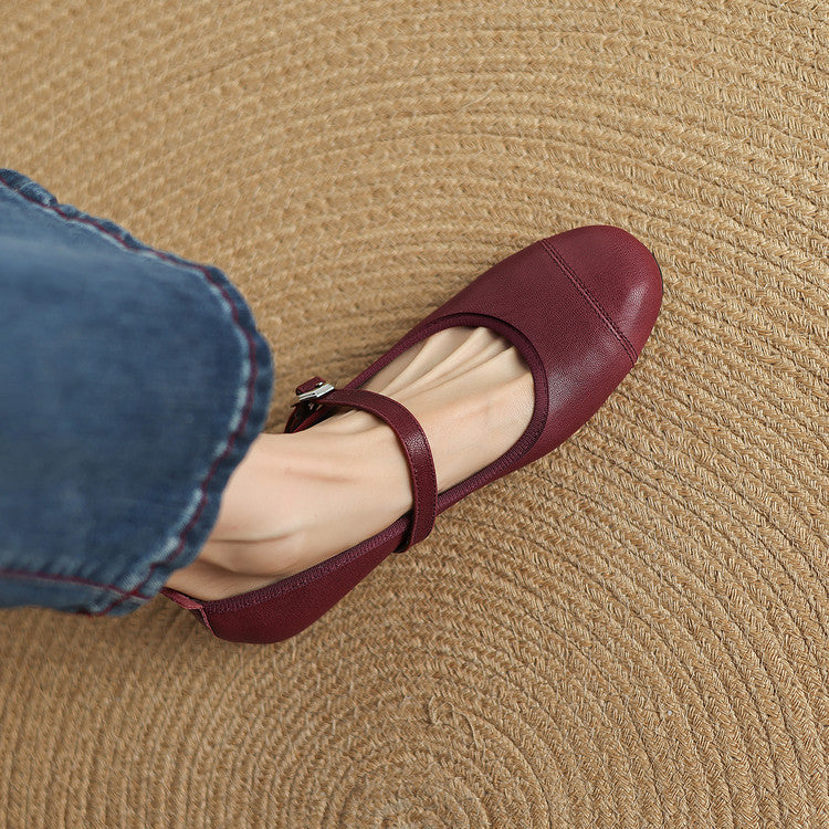 Sela Genuine Leather Flats