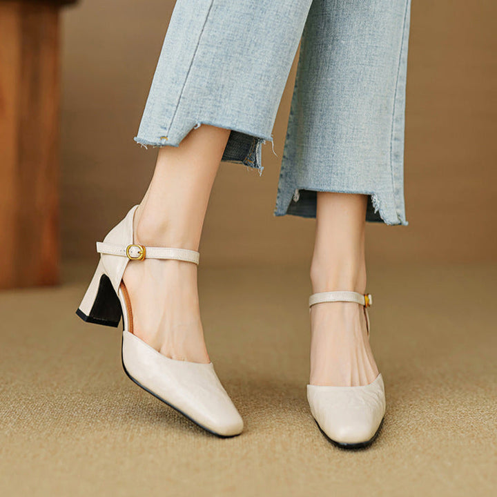 Genuine Leather Heels Amaris