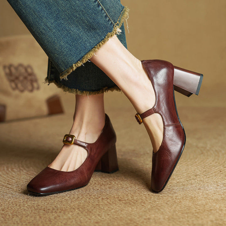 Authentic Leather Heels Olea