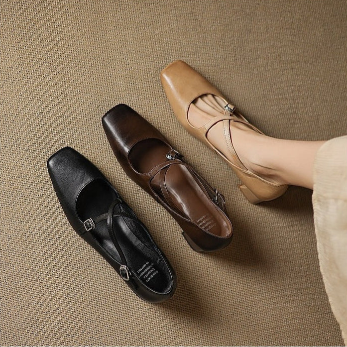 Authentic Leather Heels Ciora