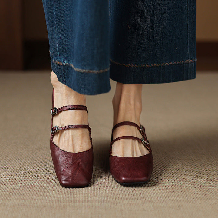 Orik Genuine Leather Flats