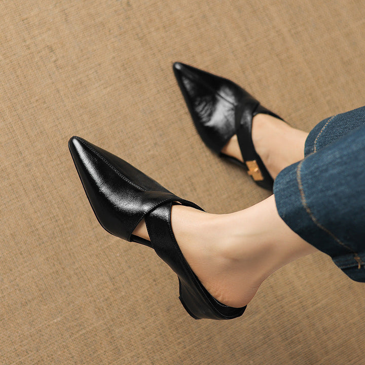 Eyla Authentic Leather Mules