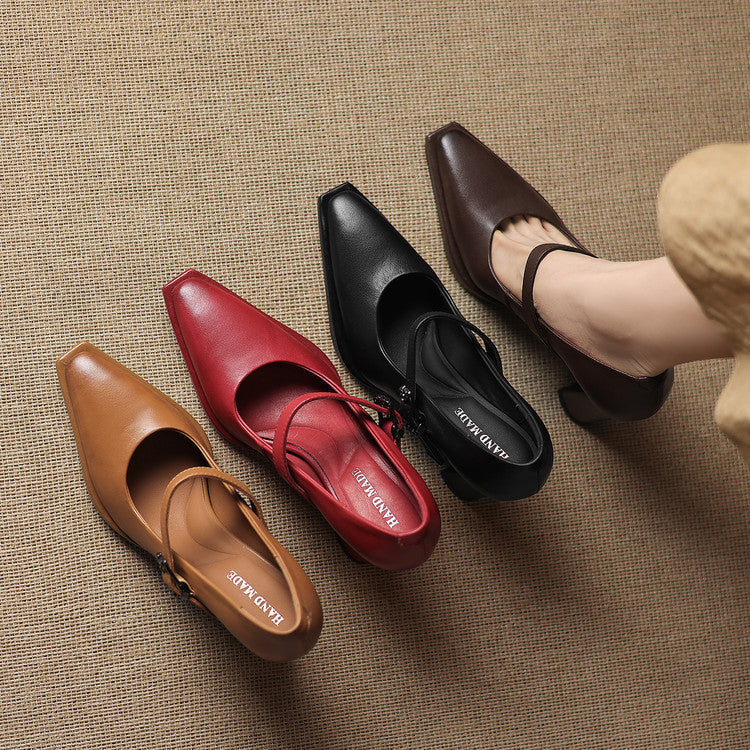 Claya Authentic Leather Heels