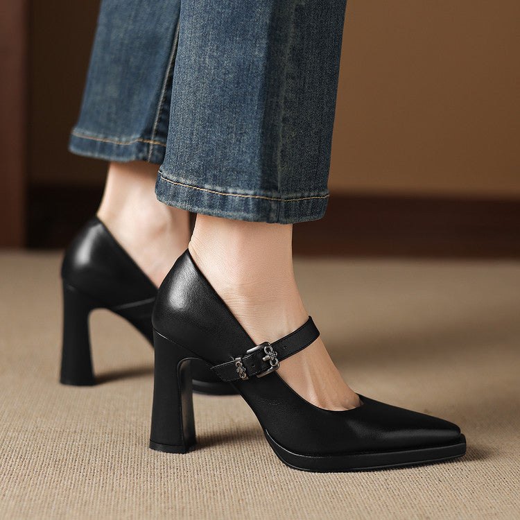 Claya Genuine Leather Heels