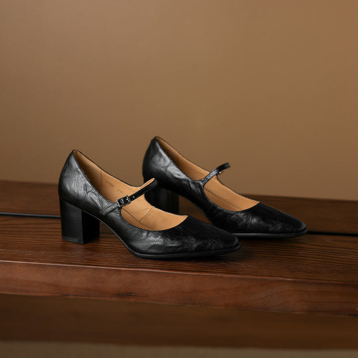 Authentic Leather Heels Veria