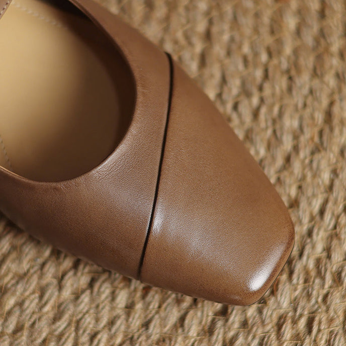 Clarette Authentic Leather Heels