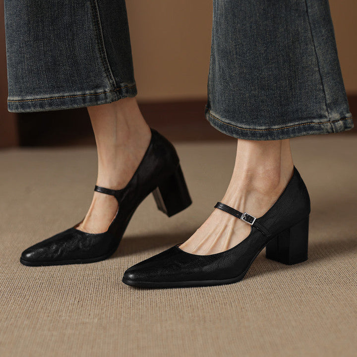 Authentic Leather Heels Veria