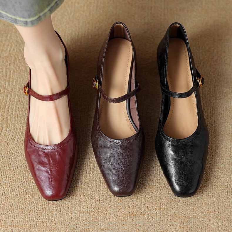 Authentic Leather Heels Remina