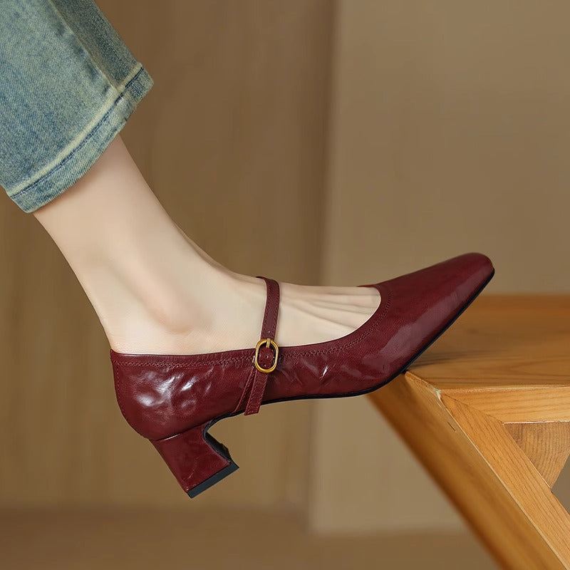 Authentic Leather Heels Remina