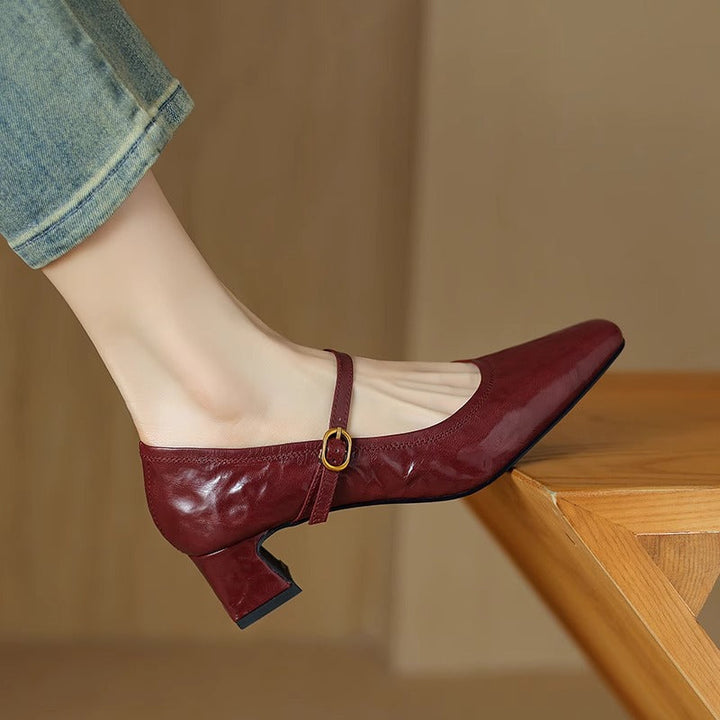 Authentic Leather Heels Remina