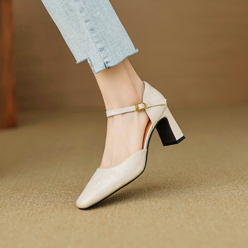 Genuine Leather Heels Amaris