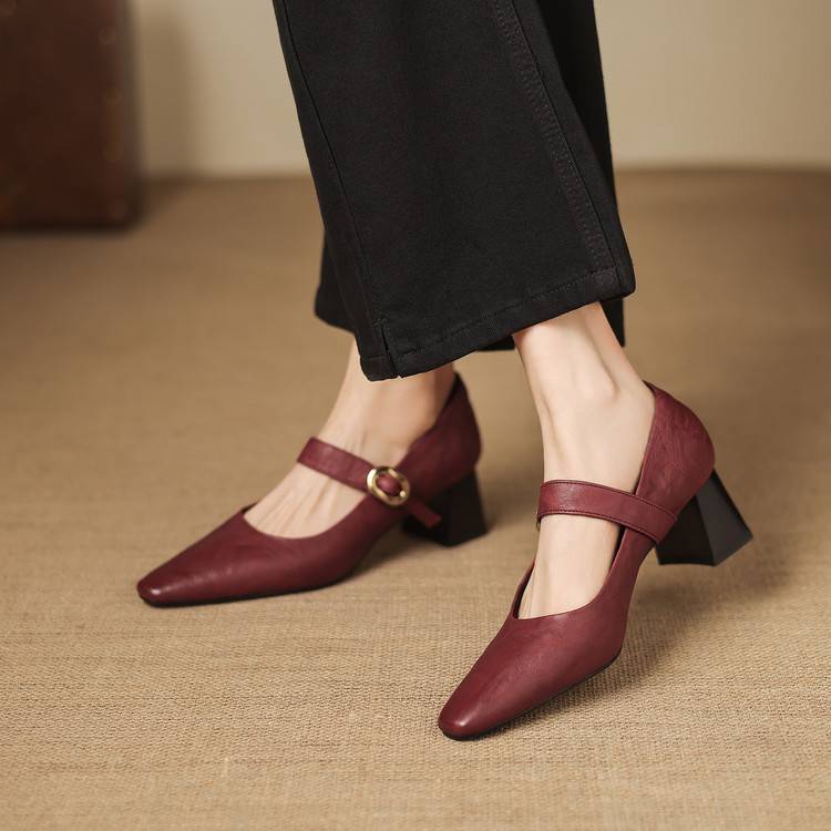 Azra Authentic Leather Heels