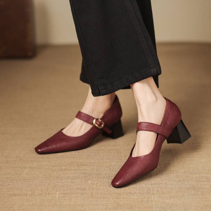 Azra Authentic Leather Heels