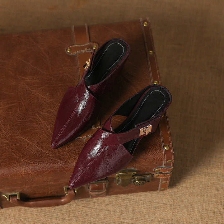 Eyla Authentic Leather Mules