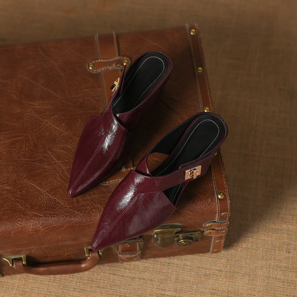 Eyla Genuine Leather Mules