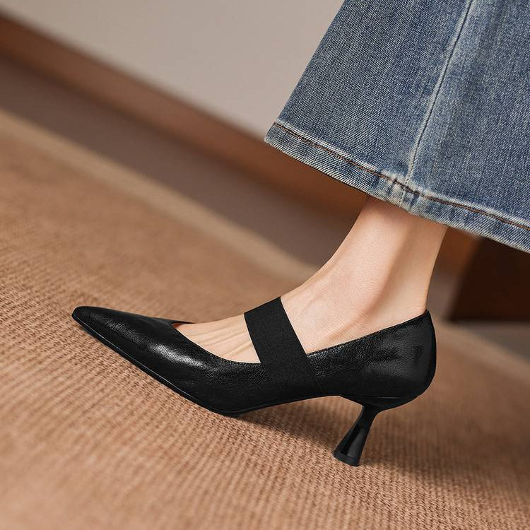 Authentic Leather Heels Cyra
