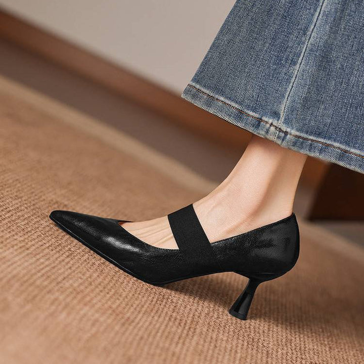 Authentic Leather Heels Cyra