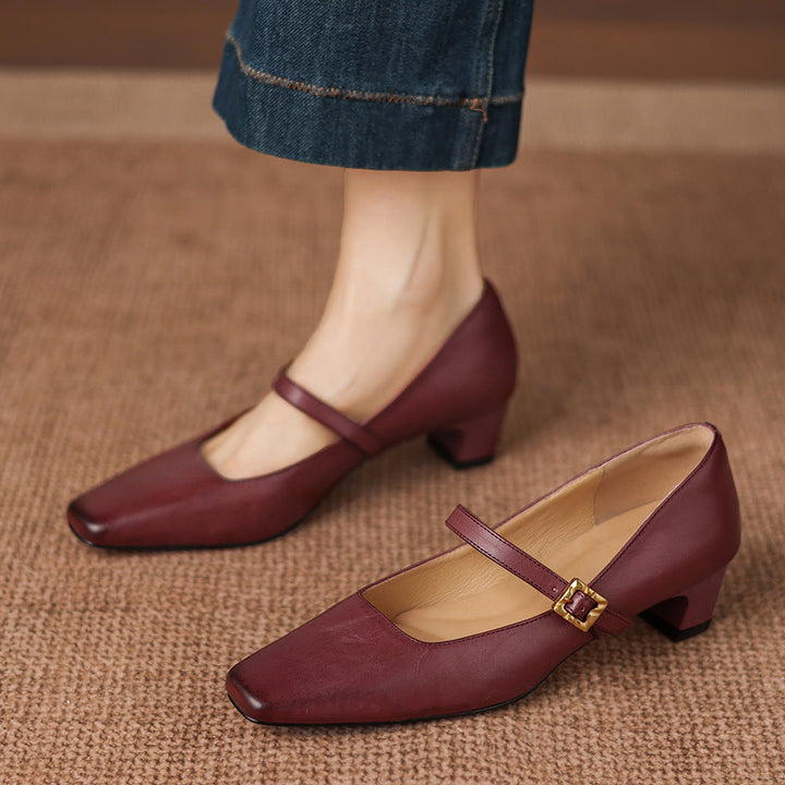 Authentic Leather Heels Aira