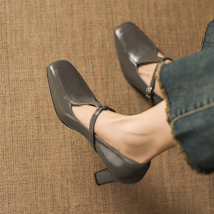 Tacy Genuine Leather Heels