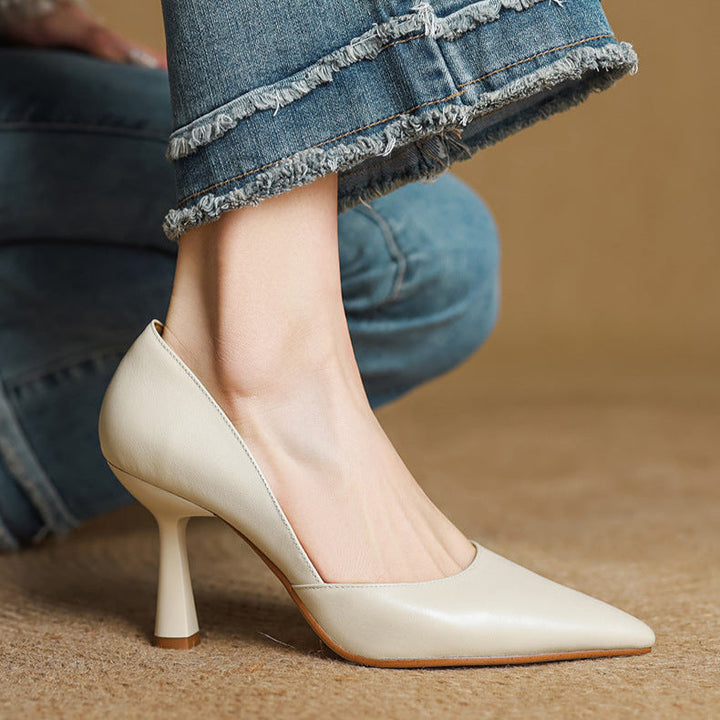 Authentic Leather Heels Liana