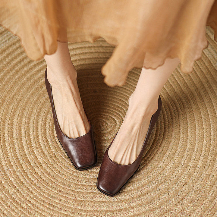 Authentic Leather Heels Arlix