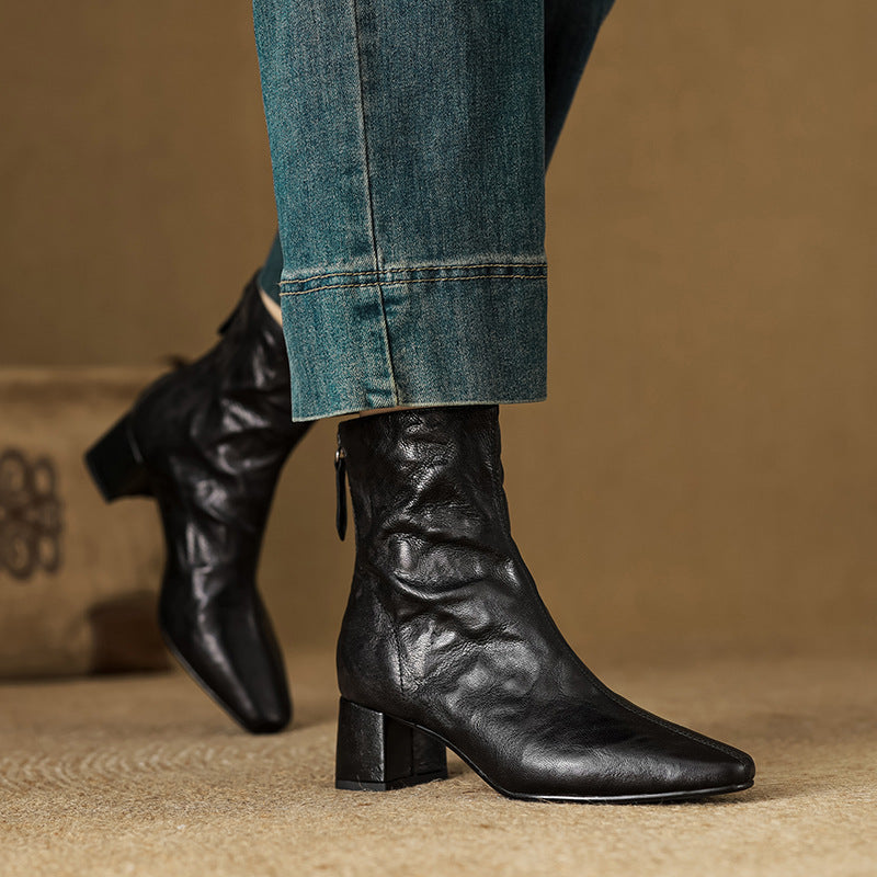 Authentic Leather Estel Ankle Boots