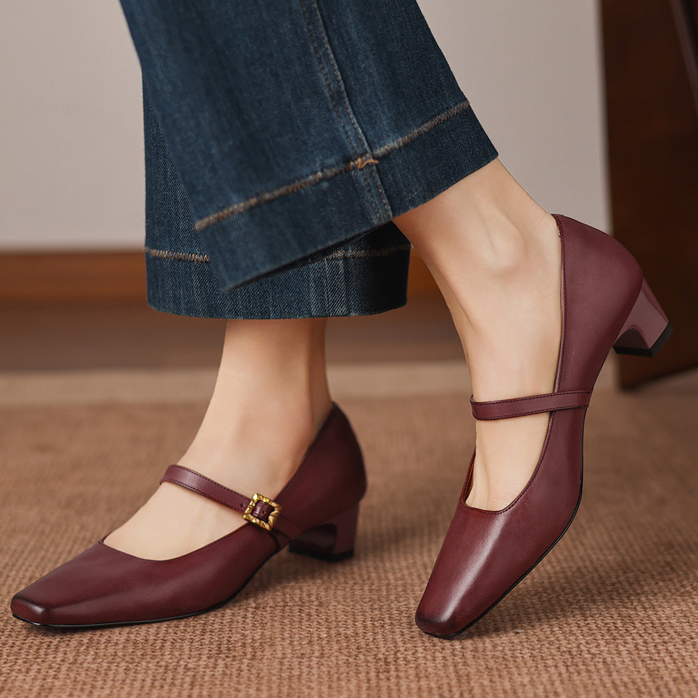 Authentic Leather Heels Aira