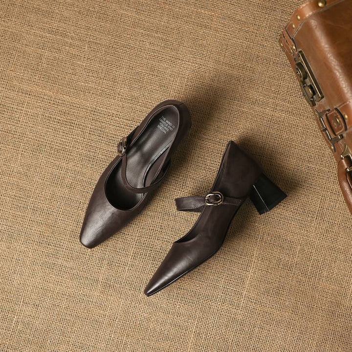 Azra Authentic Leather Heels