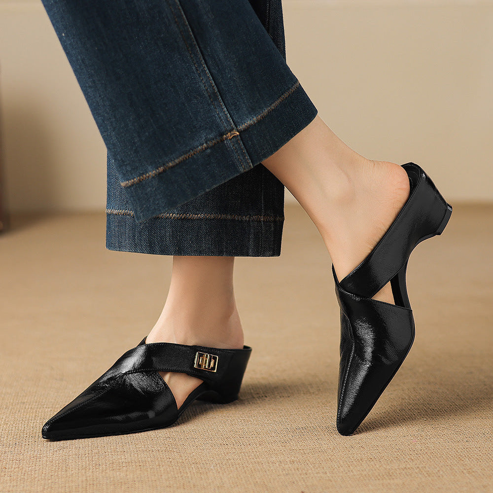 Eyla Authentic Leather Mules