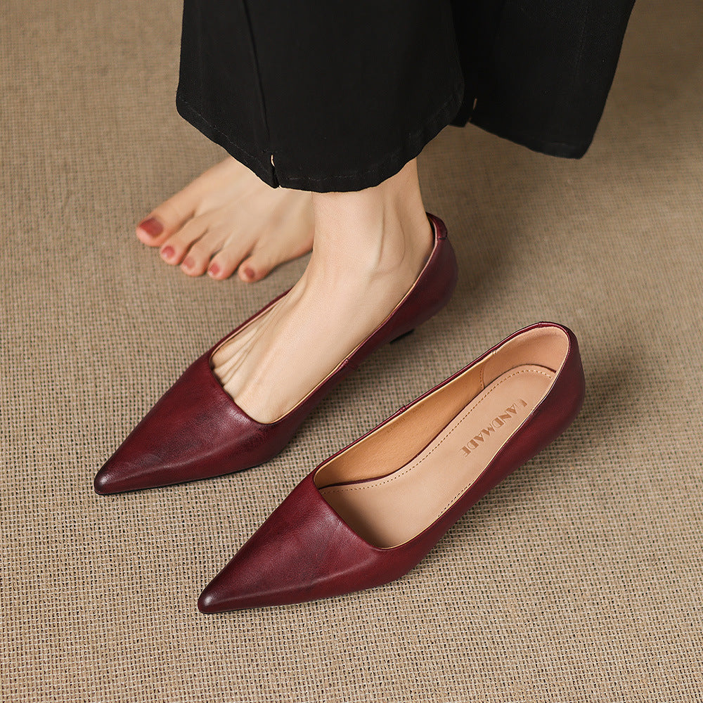 Authentic Leather Heels Revia