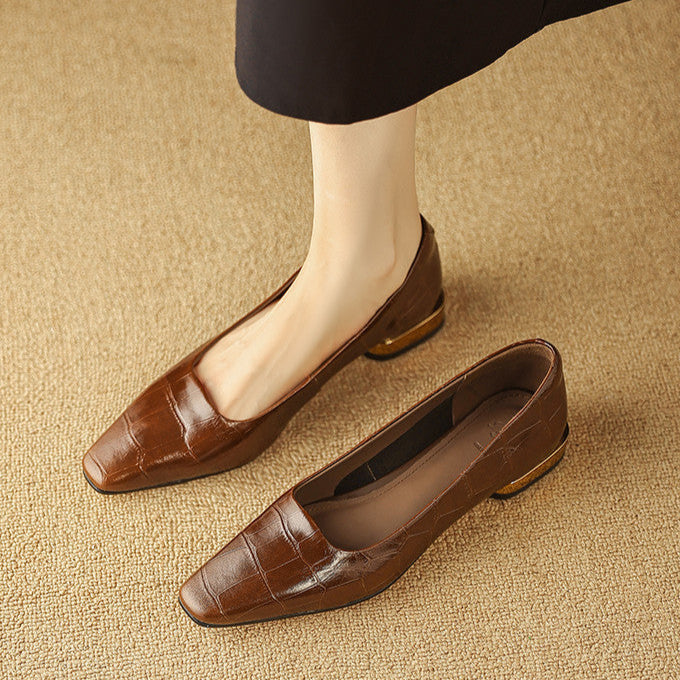 Authentic Leather Heels Celene