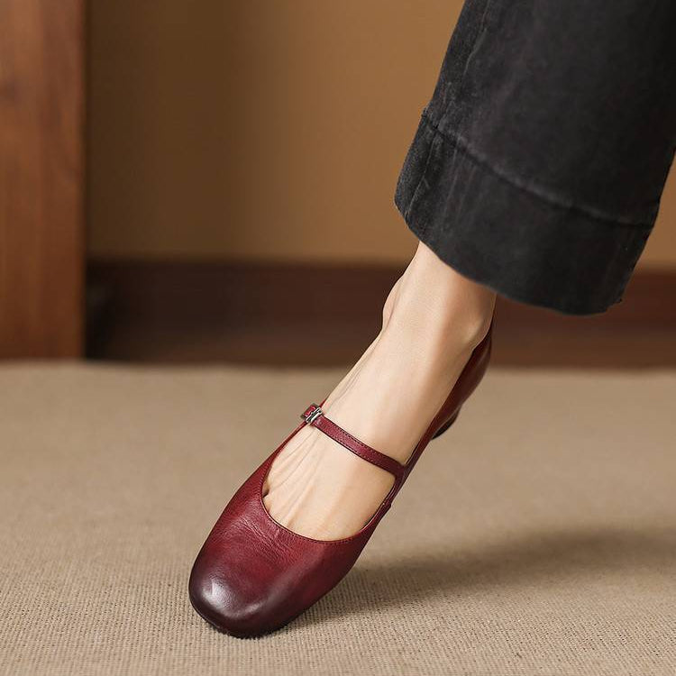 Seren Genuine Leather Flats