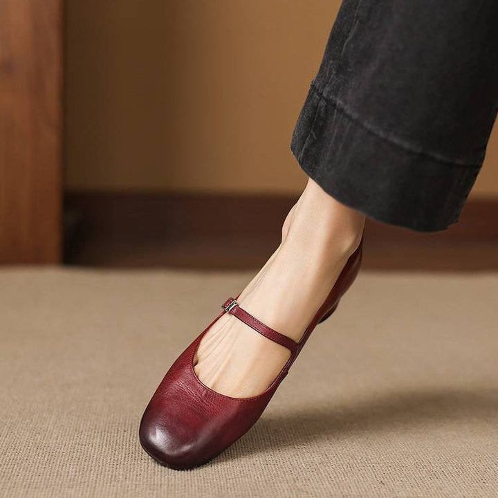 Seren Genuine Leather Flats