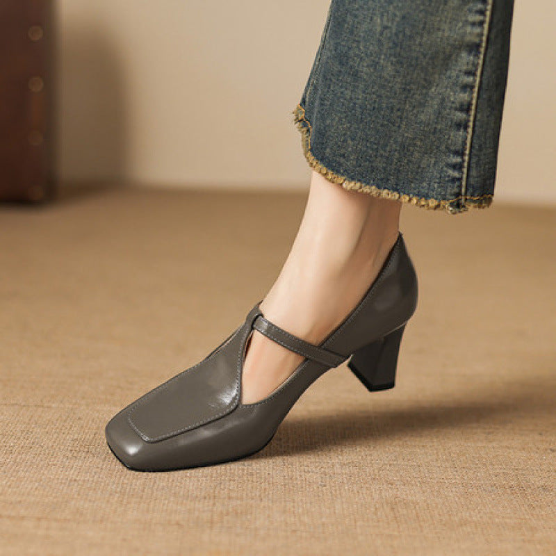 Tacy Genuine Leather Heels
