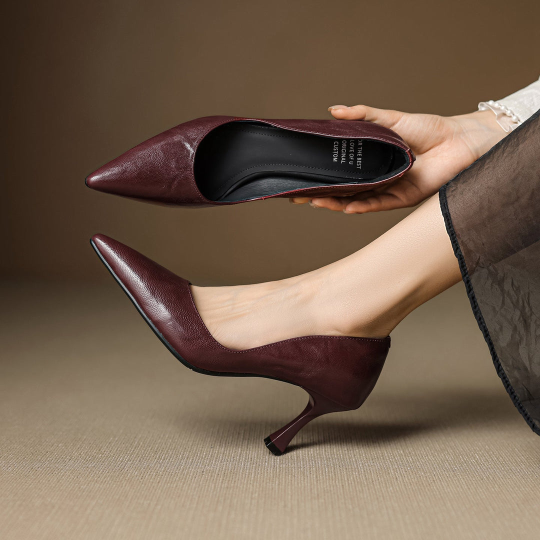 Authentic Leather Heels Viora