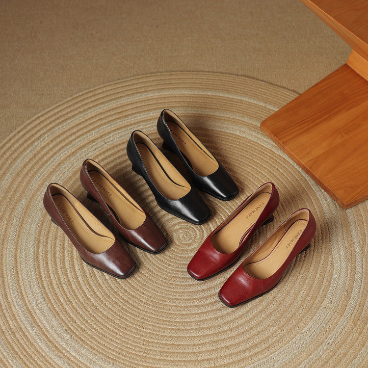 Authentic Leather Heels Arlix