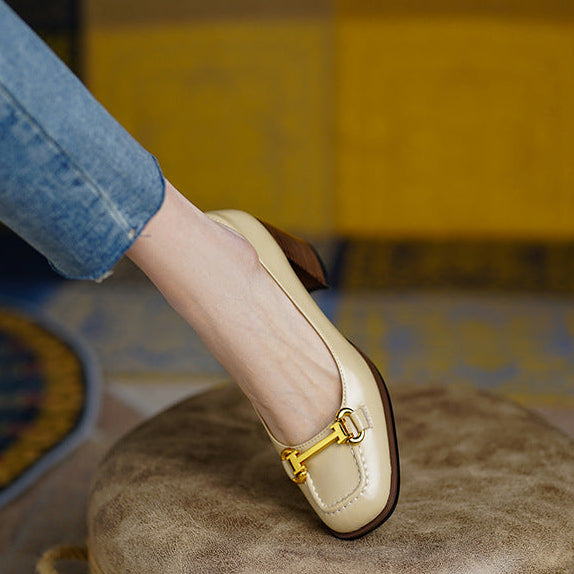 Authentic Leather Heels Velyn