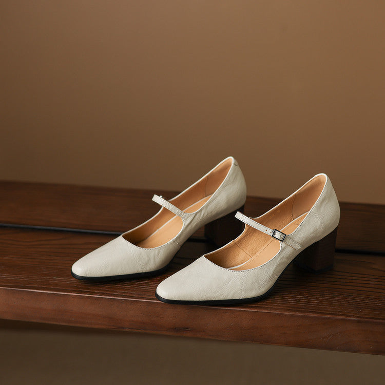 Authentic Leather Heels Veria