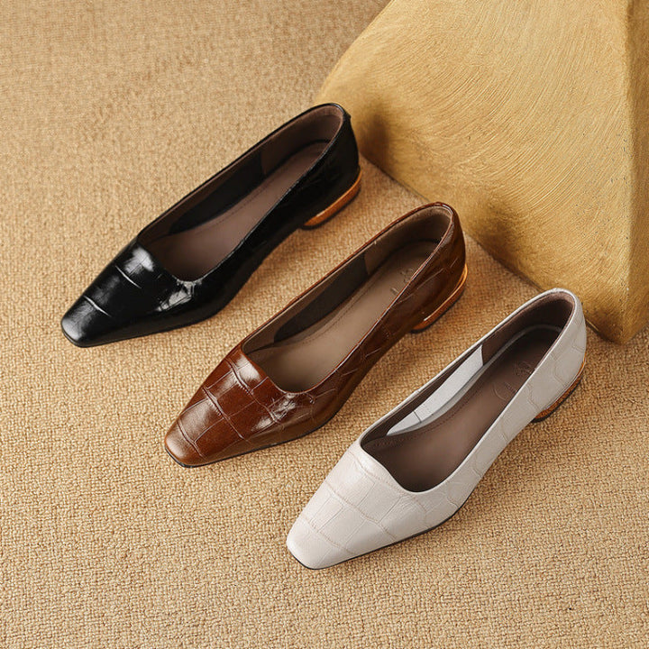 Authentic Leather Heels Celene