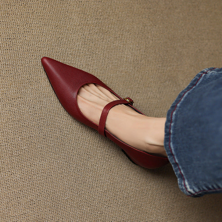 Delia Leather Heels