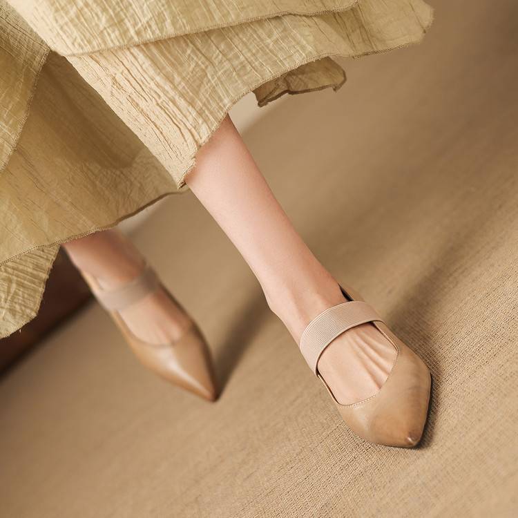 Authentic Leather Heels Tiera