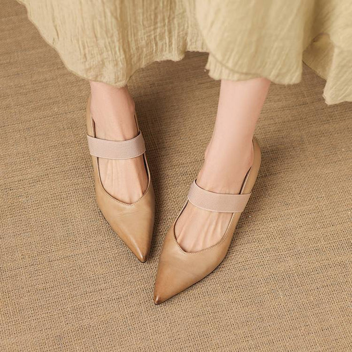 Authentic Leather Heels Tiera