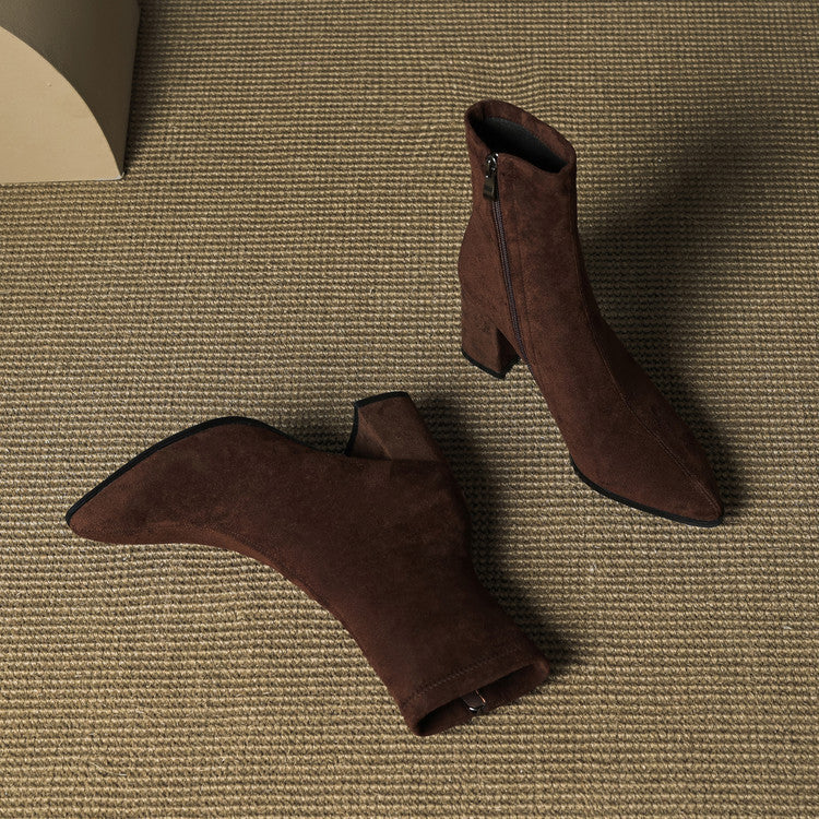 Authentic Suede Leather Ankle Boots