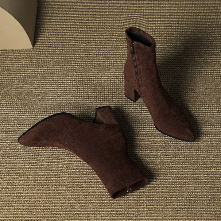 Authentic Suede Leather Ankle Boots